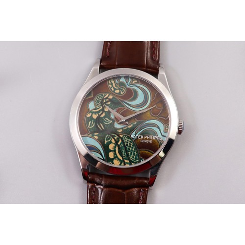 Patek Philippe Calatrava SS FLF Best Edition Brown Dial Style 1 on Brown Leather Strap A240 (Micro Rotor) Patek Philippe Calatrava SS FLF Best Edition Brown Dial Style 1 on Brown Leather Strap A240 (Micro Rotor)