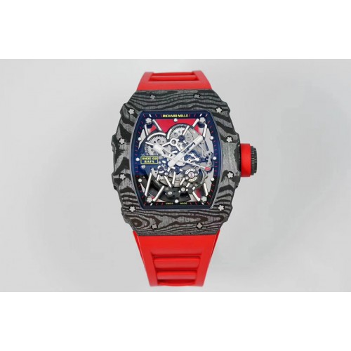 Richard Mille RM035-02 Real NTPT ZF 1:1 Best Edition Skeleton Dial on Red Rubber Strap NH05A V3 Richard Mille RM035-02 Real NTPT ZF 1:1 Best Edition Skeleton Dial on Red Rubber Strap NH05A V3