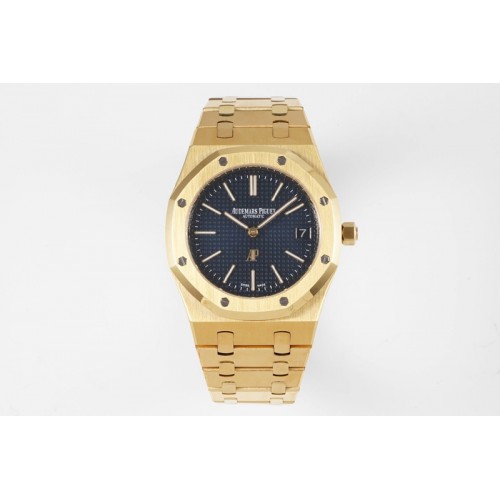 Audemars Piguet Royal Oak 39mm 15202 YG KZF 1:1 Best Edition Blue Textured Dial on YG Bracelet A2121