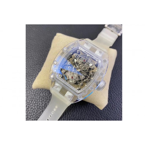 Richard Mille RM056-02 Transparent Tourbillon EURF Best Edition Skeleton Dial on Rubber Strap