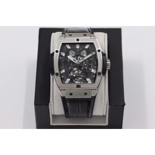 Hublot Big Bang Masterpiece SS JBF Skeleton Dial On Black Gummy Strap Asian Tourbillon
