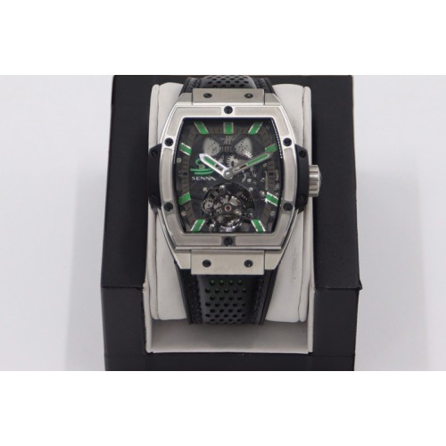 Hublot Big Bang Masterpiece SS JBF Skeleton Dial On Black Gummy Strap Asian Tourbillon