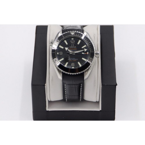Omega Planet Ocean 39.5mm Black Ceramic Bezel SS VSF 1:1 Best Edition Black Dial on Black Gummy Strap A8800