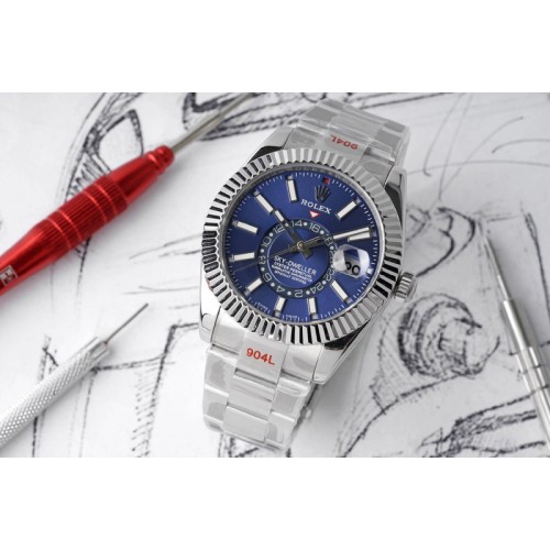 Rolex Sky-Dweller 326934 SS AIF Blue Dial on SS Bracelet A23J to 9001