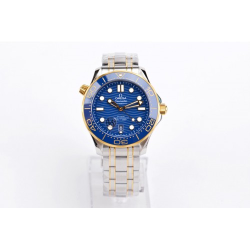 Omega 2018 Seamaster Diver 300M SS/YG VSF 1:1 Best Edition YG Bezel Blue Dial on SS/YG Bracelet A8800 Omega 2018 Seamaster Diver 300M SS/YG VSF 1:1 Best Edition YG Bezel Blue Dial on SS/YG Bracelet A8800