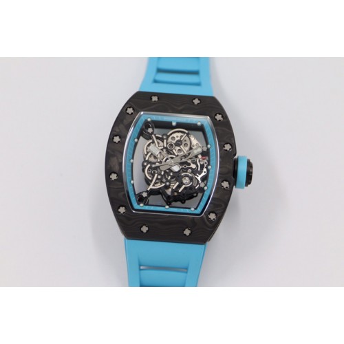 Richard Mille RM055 NTPT KVF Best Edition Skeleton Dial Blue on Blue Rubber Strap MIYOTA8215 V3 Richard Mille RM055 NTPT KVF Best Edition Skeleton Dial Blue on Blue Rubber Strap MIYOTA8215 V3