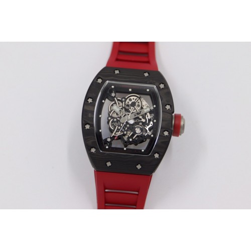 Richard Mille RM055 NTPT KVF Best Edition Skeleton Dial Red on Red Rubber Strap MIYOTA8215 V3