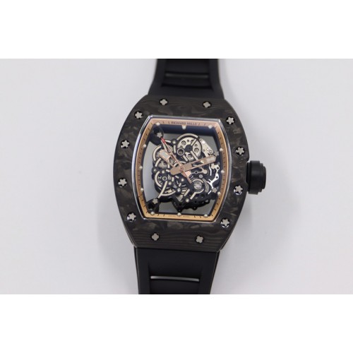 Richard Mille RM055 NTPT KVF Best Edition Skeleton Dial Gold on Black Rubber Strap MIYOTA8215 V3 Richard Mille RM055 NTPT KVF Best Edition Skeleton Dial Gold on Black Rubber Strap MIYOTA8215 V3
