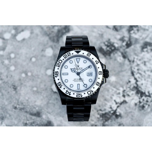Rolex GMT-Master II 116710 DLC White Ceramic 904L Steel VRF 1:1 Best Edition White Dial SA3186 CHS V2