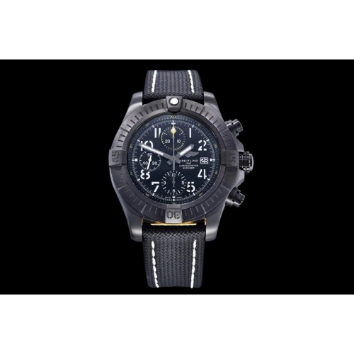 Breitling Avenger Bandit DLC GF 1:1 Best Edition Black Dial on Black Nylon Strap A7750 Breitling Avenger Bandit DLC GF 1:1 Best Edition Black Dial on Black Nylon Strap A7750
