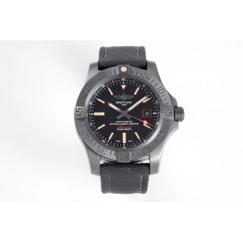 Breitling Avenger BlackBird 44mm DLC ZF 1:1 Best Edition Titanium Case Black Dial on Black Rubber Strap A2824 Breitling Avenger BlackBird 44mm DLC ZF 1:1 Best Edition Titanium Case Black Dial on Black Rubber Strap A2824