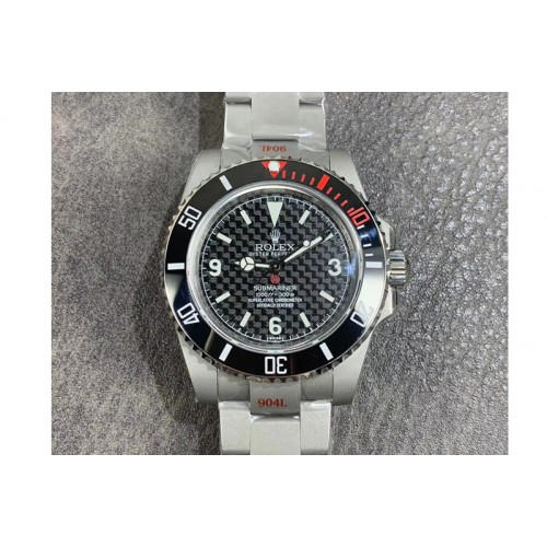 Rolex The Rough Matt Carbon Sandblast SS GMF Best Edition Carbon Dial on SS Bracelet SA3130