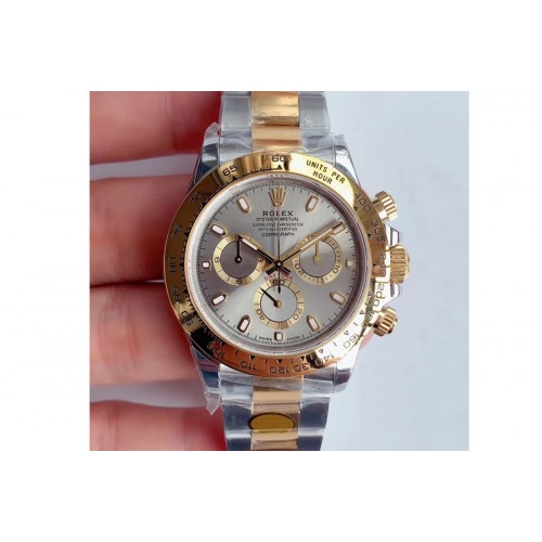 Rolex Daytona 116503 YG/SS Two Tone Noob 1:1 Best Edition 904L SS Case and Bracelet Gray Dial SA4130