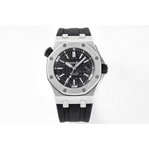 Audemars Piguet Royal Oak Offshore Diver 15703 ZF 1:1 Best Edition Black Dial on Black Rubber Strap A2824 Audemars Piguet Royal Oak Offshore Diver 15703 ZF 1:1 Best Edition Black Dial on Black Rubber Strap A2824
