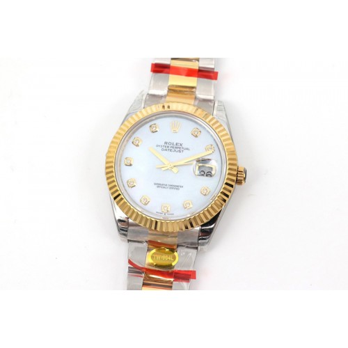 Rolex DateJust 41 126334 SS/YG TW 1:1 Best Edition Mop Dial Diamond Markers on Oyster Bracelet A3235 Clone