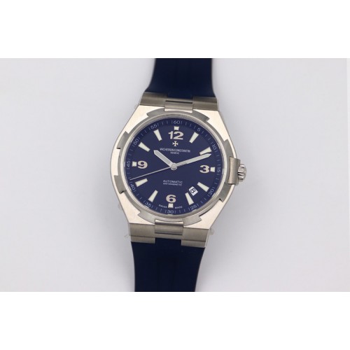Vacheron Constantin Overseas SS MKS 1:1 Best Edition Blue dial on Blue Rubber Strap MIYOTA 9015 Vacheron Constantin Overseas SS MKS 1:1 Best Edition Blue dial on Blue Rubber Strap MIYOTA 9015
