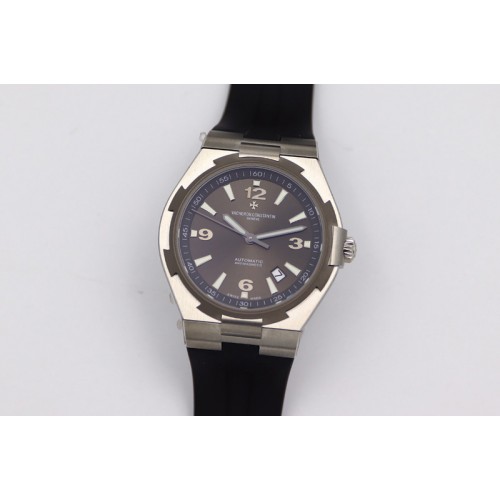 Vacheron Constantin Overseas SS MKS 1:1 Best Edition Gray dial on Black Rubber Strap MIYOTA 9015 Vacheron Constantin Overseas SS MKS 1:1 Best Edition Gray dial on Black Rubber Strap MIYOTA 9015