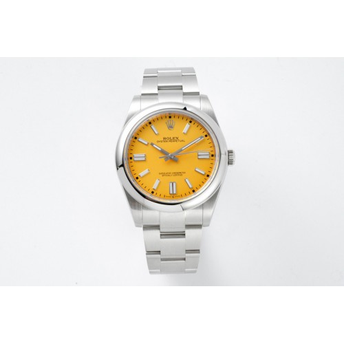 Rolex Oyster Perpetual 41mm 124300 GMF 1:1 Best Edition 904L Steel Yellow Dial on SS Bracelet SA3230
