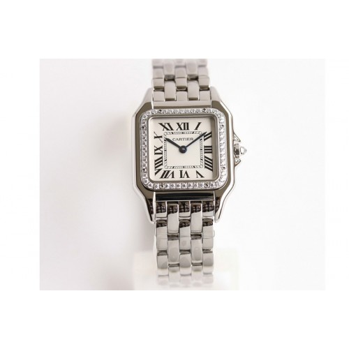 Cartier Panthere Secrete De Ladies Diam SS/SS Wht GF Swiss Qtz Cartier Panthere Secrete De Ladies Diam SS/SS Wht GF Swiss Qtz