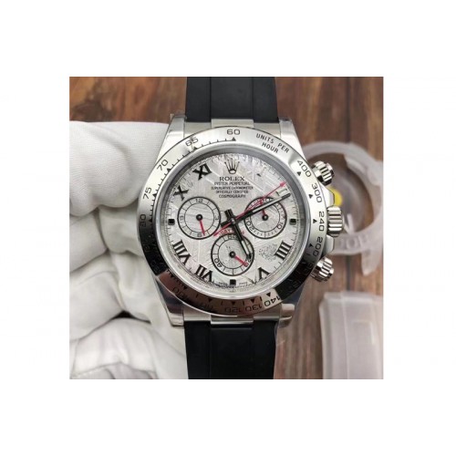 Rolex Daytona 116519 Meteorite Noob 1:1 Best Edition 904L SS Case on Oysterflex Strap SA4130 V4 Rolex Daytona 116519 Meteorite Noob 1:1 Best Edition 904L SS Case on Oysterflex Strap SA4130 V4