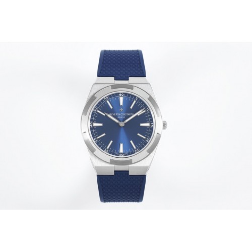 Vacheron Constantin Overseas SS 8F Maker Blue Dial on Blue Rubber Strap/SS Bracelet MIYOTA9015