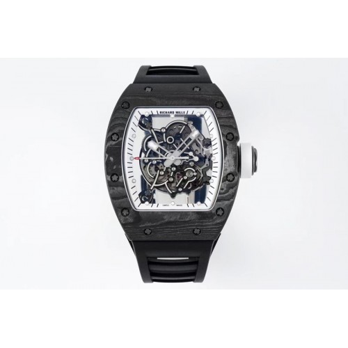 Richard Mille RM055 Real NTPT ZF 1:1 Best Edition Skeleton White Dial on Black Rubber Strap NH05A V3 Richard Mille RM055 Real NTPT ZF 1:1 Best Edition Skeleton White Dial on Black Rubber Strap NH05A V3
