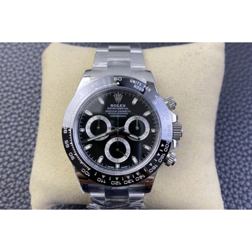 Rolex Daytona 116500 Clean 1:1 Best Edition 904L SS Case and Bracelet Black Dial SA4130