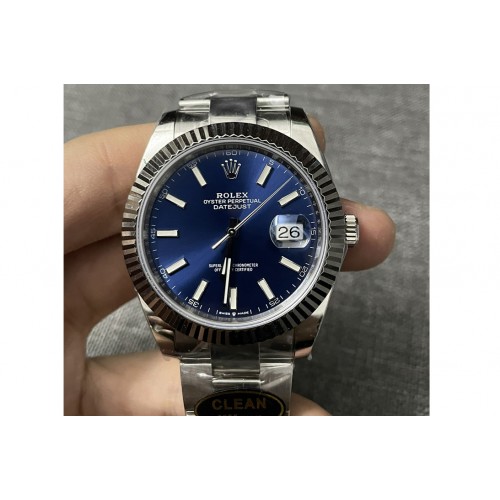 Rolex DateJust 41 126334 Clean 1:1 Best Edition 904L Steel Blue Stick Dial on Jubilee Bracelet VR3235 Rolex DateJust 41 126334 Clean 1:1 Best Edition 904L Steel Blue Stick Dial on Jubilee Bracelet VR3235