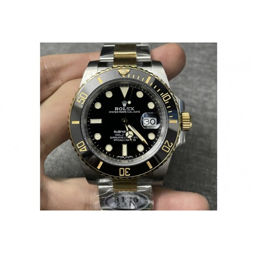 Rolex Submariner 116613 LN SS/YG Black Ceramic 904L Steel Clean 1:1 Best Edition VR3135