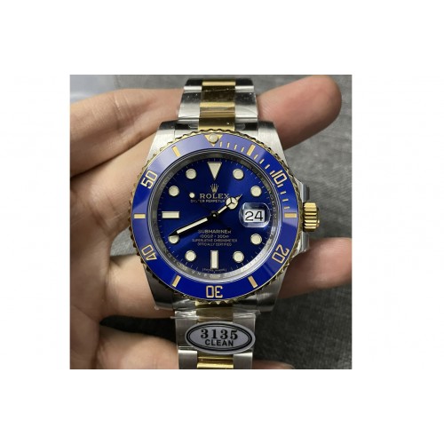 Rolex Submariner 116613 LB Blue Ceramic SS/YG 904L Steel Clean 1:1 Best Edition VR3135
