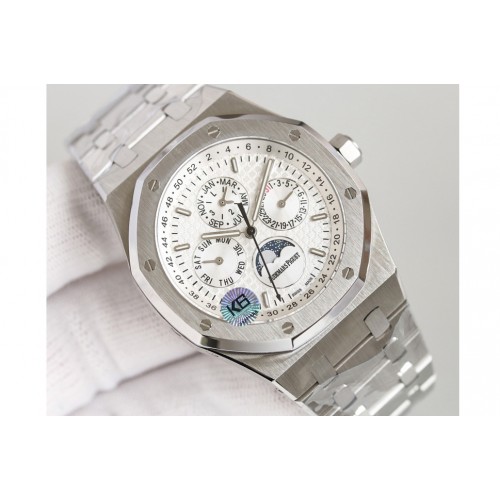 Audemars Piguet Royal Oak 41mm Complicated 26574 SS APSF1:1 Best Edition White Dial on SS Bracelet A5134 Audemars Piguet Royal Oak 41mm Complicated 26574 SS APSF1:1 Best Edition White Dial on SS Bracelet A5134