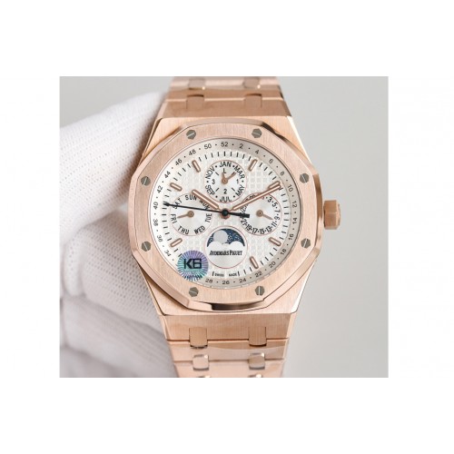 Audemars Piguet Royal Oak 41mm Complicated 26574 RG APSF1:1 Best Edition Silver Dial on RG Bracelet A5134 Audemars Piguet Royal Oak 41mm Complicated 26574 RG APSF1:1 Best Edition Silver Dial on RG Bracelet A5134