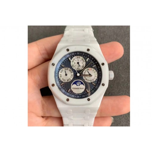 Audemars Piguet Royal Oak Perpetual Calendar 26579cb White Ceramic APSF Best Edition on Ceramic Bracelet A5134 (CHS)
