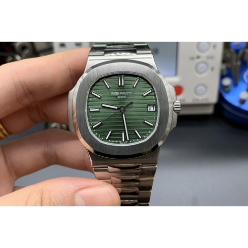 Patek Philippe Nautilus 5711/1A PPF 1:1 Best Edition Green Textured Dial on SS Bracelet 324CS