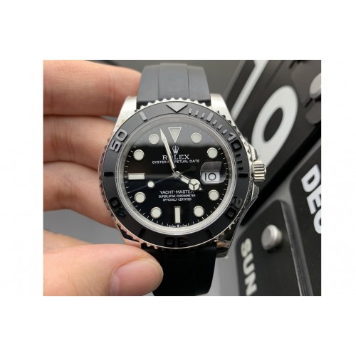 Rolex Yacht-Master 42mm 226659 Clean 1:1 Best Edition 3D Black Ceramic Bezel on Oysterflex Strap VR3235