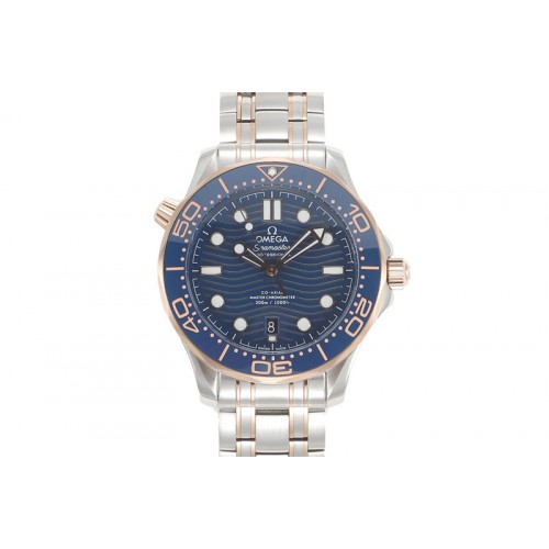 Omega 2018 Seamaster Diver 300M SS/RG VSF 1:1 Best Edition RG Bezel Blue Dial on SS/RG Bracelet A8800 Omega 2018 Seamaster Diver 300M SS/RG VSF 1:1 Best Edition RG Bezel Blue Dial on SS/RG Bracelet A8800