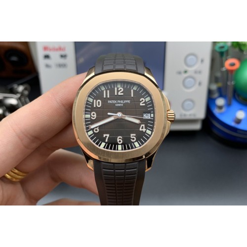 Patek Philippe Aquanaut 5167R RG 3KF Best Edition Brown Dial on Brown Rubber Strap A324 Super Clone V2