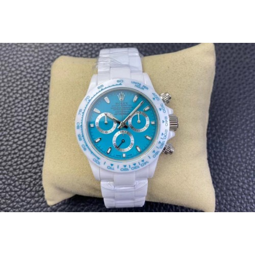 Rolex Daytona AET White Ceramic Case and Bracelet Tiffany Blue Dial SA4130
