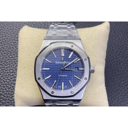 Audemars Piguet Royal Oak 41mm 15400 SS ZF 1:1 Best Edition Blue Textured Dial on SS Bracelet SA3120 V2 Super Clone