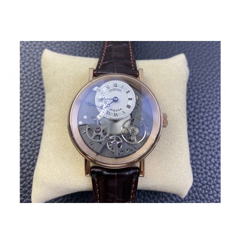 Breguet Tradition 7097BB RG ZF 1:1 Best Edition White/Gray Dial on Brown Leather Strap A505 Breguet Tradition 7097BB RG ZF 1:1 Best Edition White/Gray Dial on Brown Leather Strap A505
