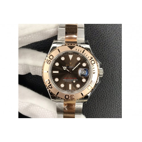 Rolex Yacht-Master 116621 SS/RG EWF 1:1 Best Edition Brown Dial on SS/RG Bracelet SA3235 Rolex Yacht-Master 116621 SS/RG EWF 1:1 Best Edition Brown Dial on SS/RG Bracelet SA3235