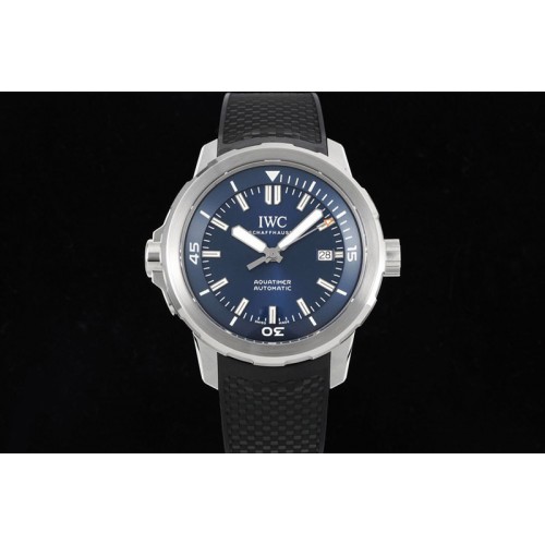 IWC Aquatimer SS IW3290 RSF 1:1 Best Edition Blue Dial on Black Rubber Strap A2892