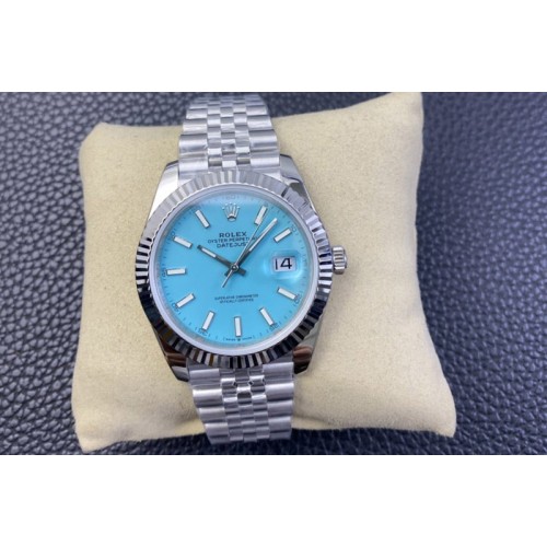 Rolex DateJust 41 126334 OWF 1:1 Best Edition 904L Steel Blue Stick Dial on Jubilee Bracelet VR3235