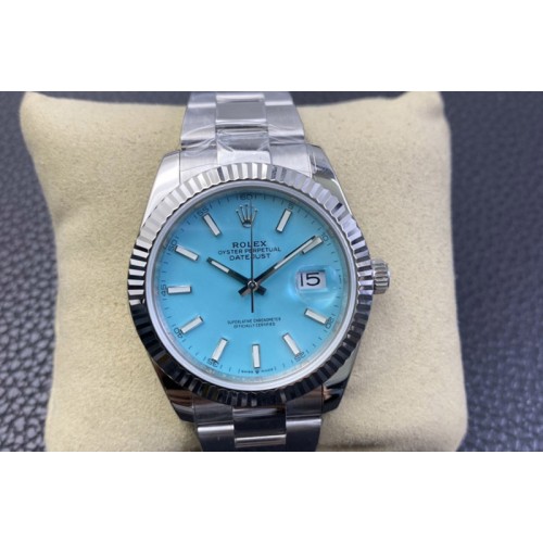 RolexRolex DateJust 41 126334 OWF 1:1 Best Edition 904L Steel Blue Stick Dial on Oyster Bracelet VR3235