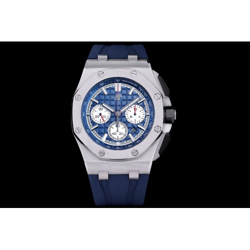 Audemars Piguet Royal Oak Offshore 26420 44mm Best Edition SS Blue Dial on Rubber Strap A3126
