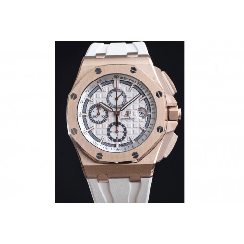 Audemars Piguet Royal Oak Offshore 2017 44mm RG Summer Edition APFS 1:1 Best Edition on White Rubber Strap A3126