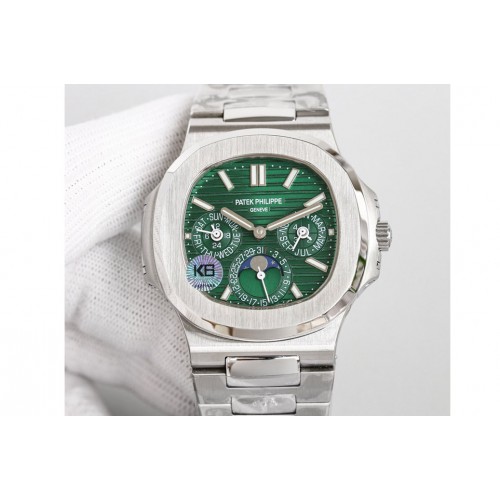 Patek Philippe Nautilus 5740 SS GRF Best Edition Green/Blue Dial on SS Bracelet A240