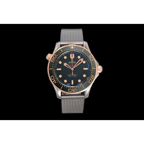 Omega Seamaster 300M Diver Titanium/Bronze VSF 1:1 Best Edition Green Dial on Titanium Mesh Bracelet A8806 Omega Seamaster 300M Diver Titanium/Bronze VSF 1:1 Best Edition Green Dial on Titanium Mesh Bracelet A8806