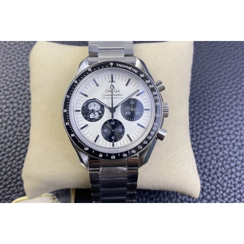 Omega Speedmaster Professional "Silver Snoopy Award" 50th Anniversary OMF 1:1 Best Edition A3861 on SS Bracelet Omega Speedmaster Professional "Silver Snoopy Award" 50th Anniversary OMF 1:1 Best Edition A3861 on SS Bracelet
