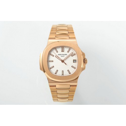 Patek Philippe Nautilus 5711 RG PPF 1:1 Best Edition White Dial on RG Bracelet A330